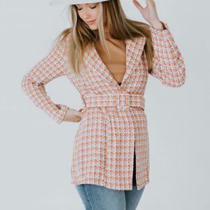Pink Tweed Blazer